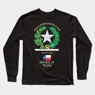 Texas Indepence Day  - State Emblem  X 300 Long Sleeve T-Shirt